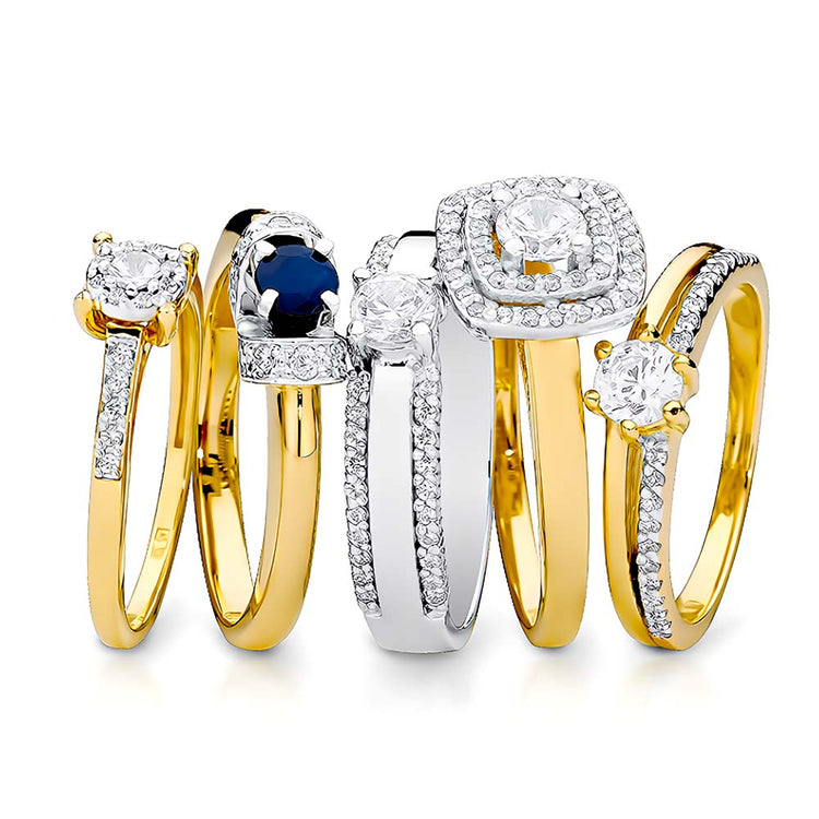 Exquisite Auswahl an Verlobungsringen günstig aus Gelbgold und Weißgold mit funkelnden Diamanten von seQua.Shop. Perfekte Ringe für Ihre Partnerin, die Eleganz und Qualität vereinen. Kostenlose Gravur und kostenloser Versand inklusive.