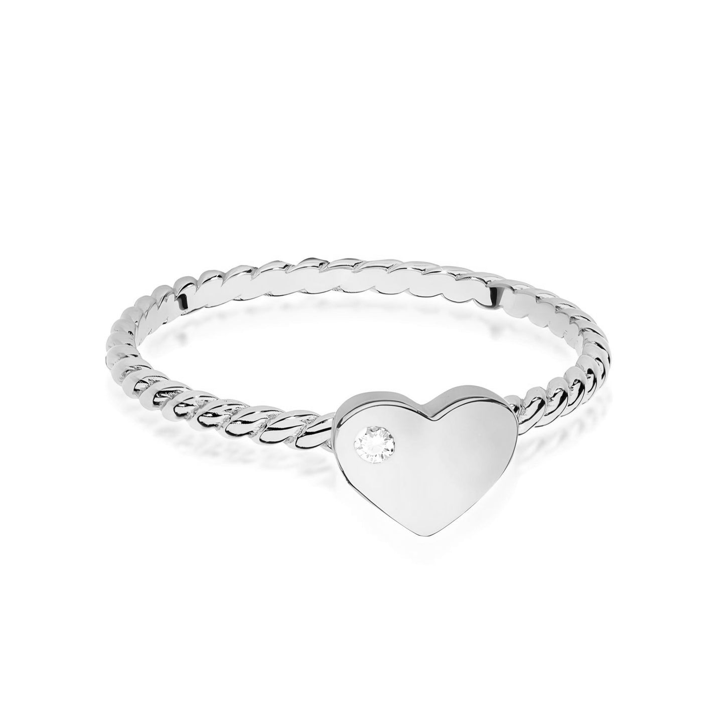 Bague de fiançailles, Or 585, Diamant 0,01ct - BC-037