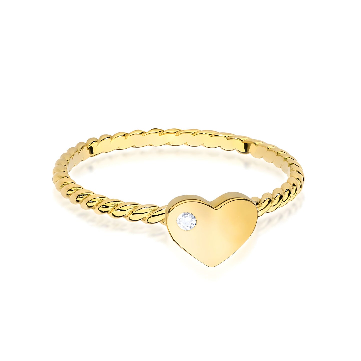 Bague de fiançailles, Or 585, Diamant 0,01ct - BC-037
