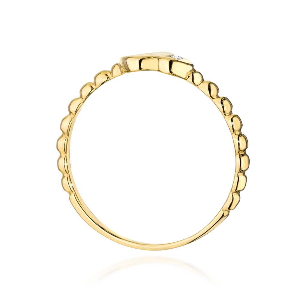 Bague de fiançailles, Or 585, Diamant 0,01ct - BC-037