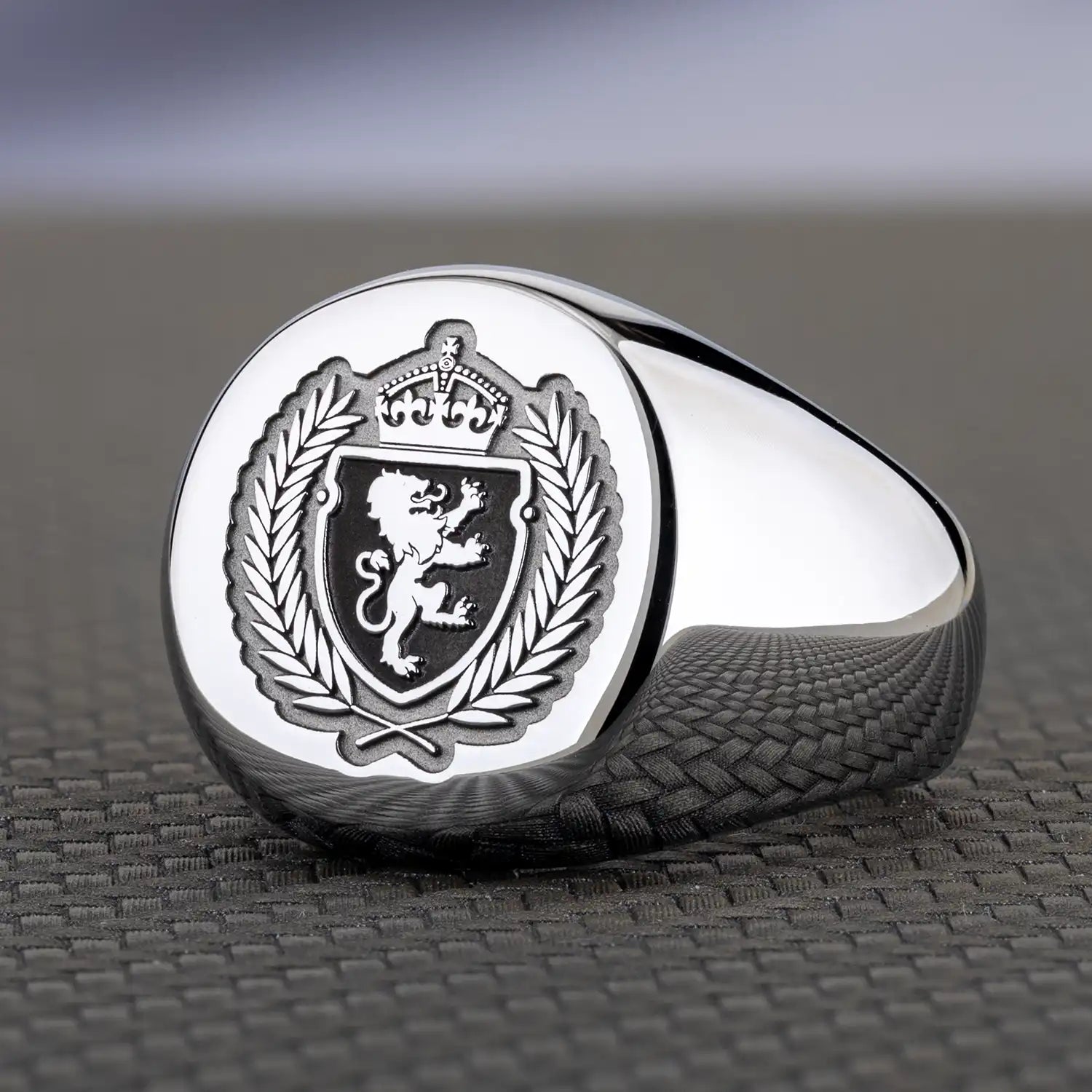 Anello Con Sigillo Con Iniziali Retrò Per Uomo 8mm Timbro Pesante - Foto 5