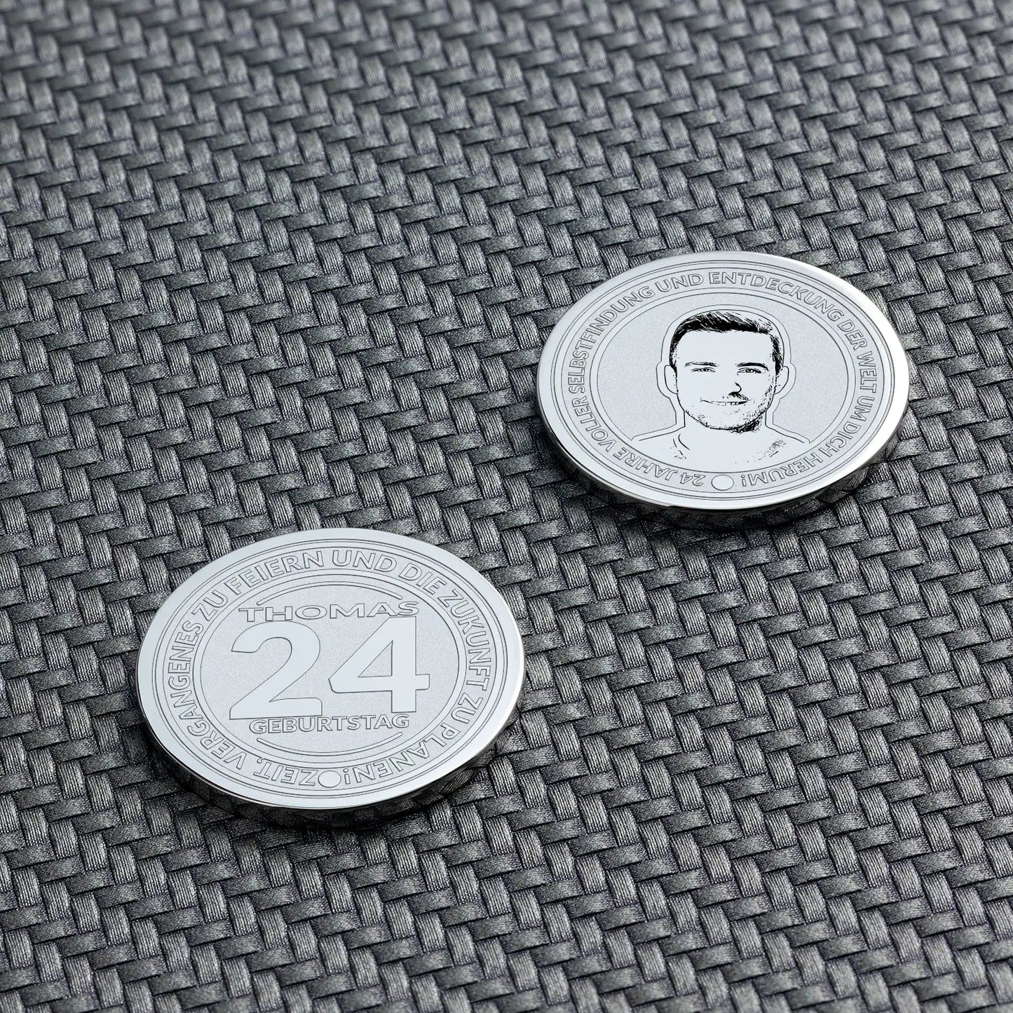 Personalisiere dein Geschenk: Eine Münze für den 24. Geburtstag
