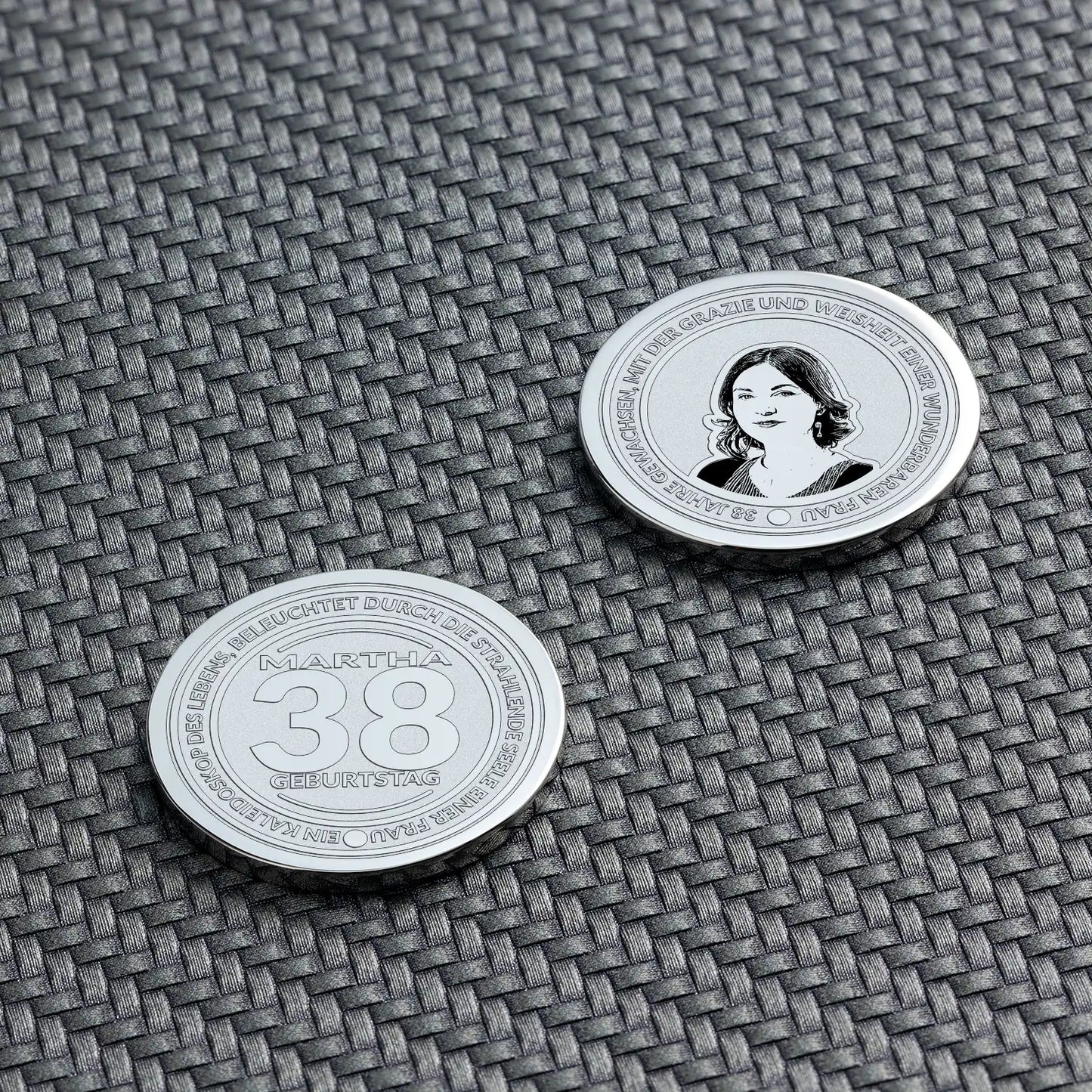 Einzigartiges Geschenk zum 38. Geburtstag - Personalisierte Geburtstagsmünze