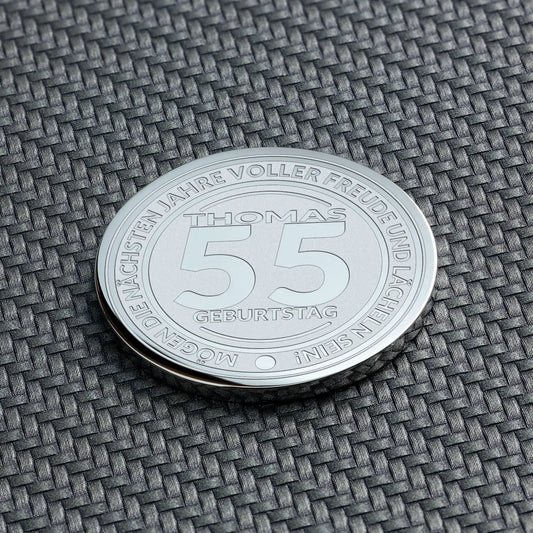 Das perfekte Geschenk zum 55. Geburtstag: Ihre personalisierte Münze