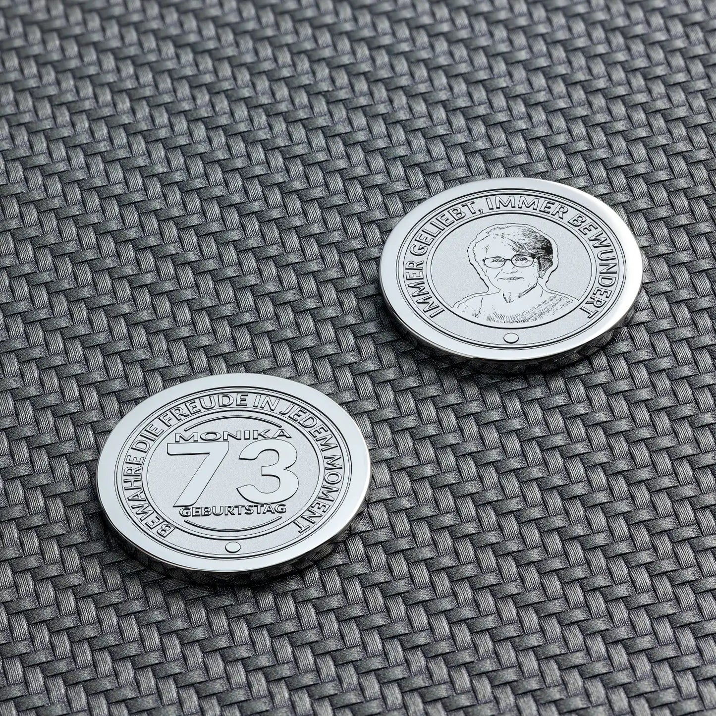 73. Geburtstag: Personalisierte Münze als Geschenkidee | seQua.Shop