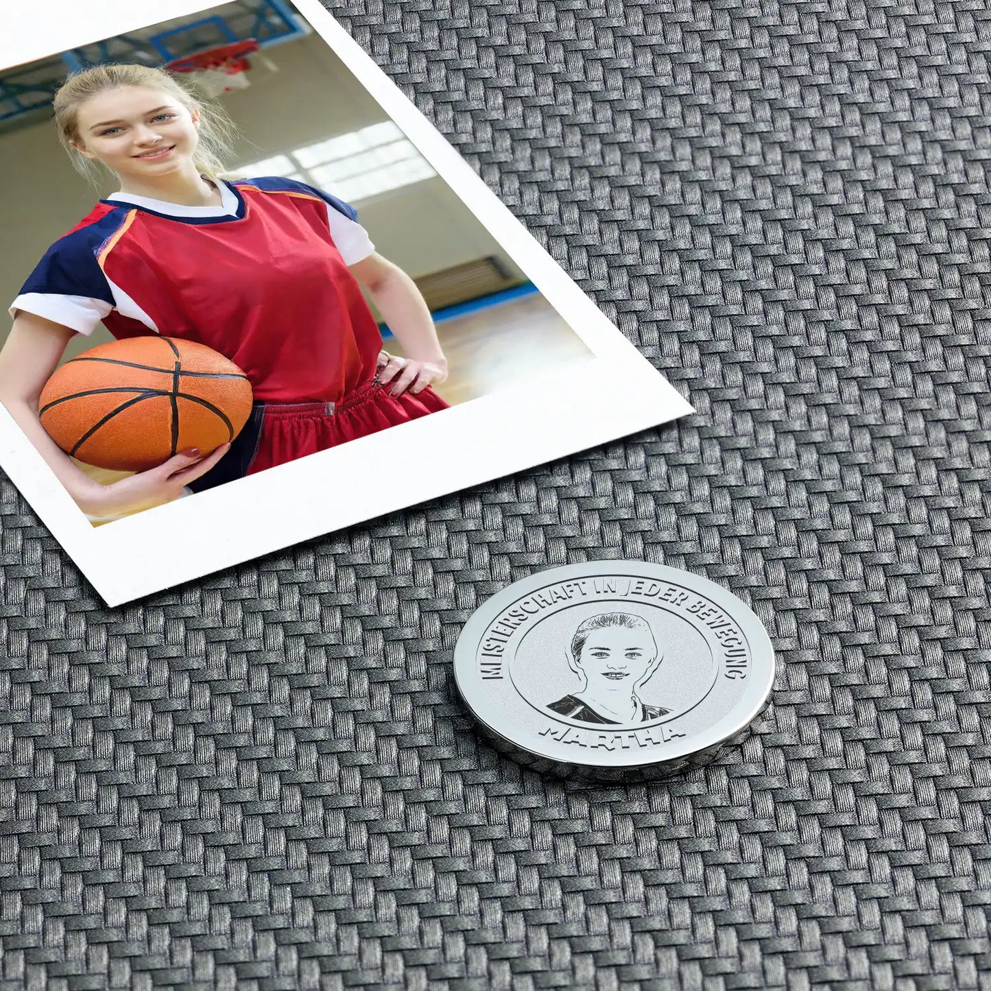 Geschenk für Basketballspielerinnen - Personalisierte Münzen und Medaillen