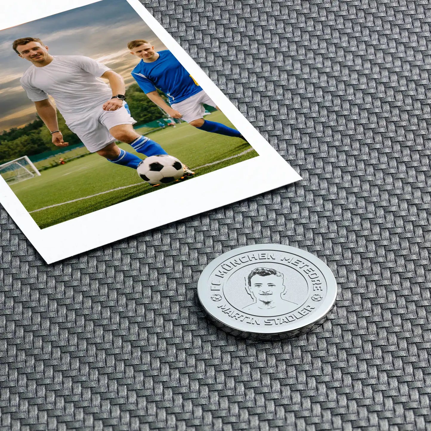 Fußballspieler Medaille - Personalisierbare Münzen mit Porträt