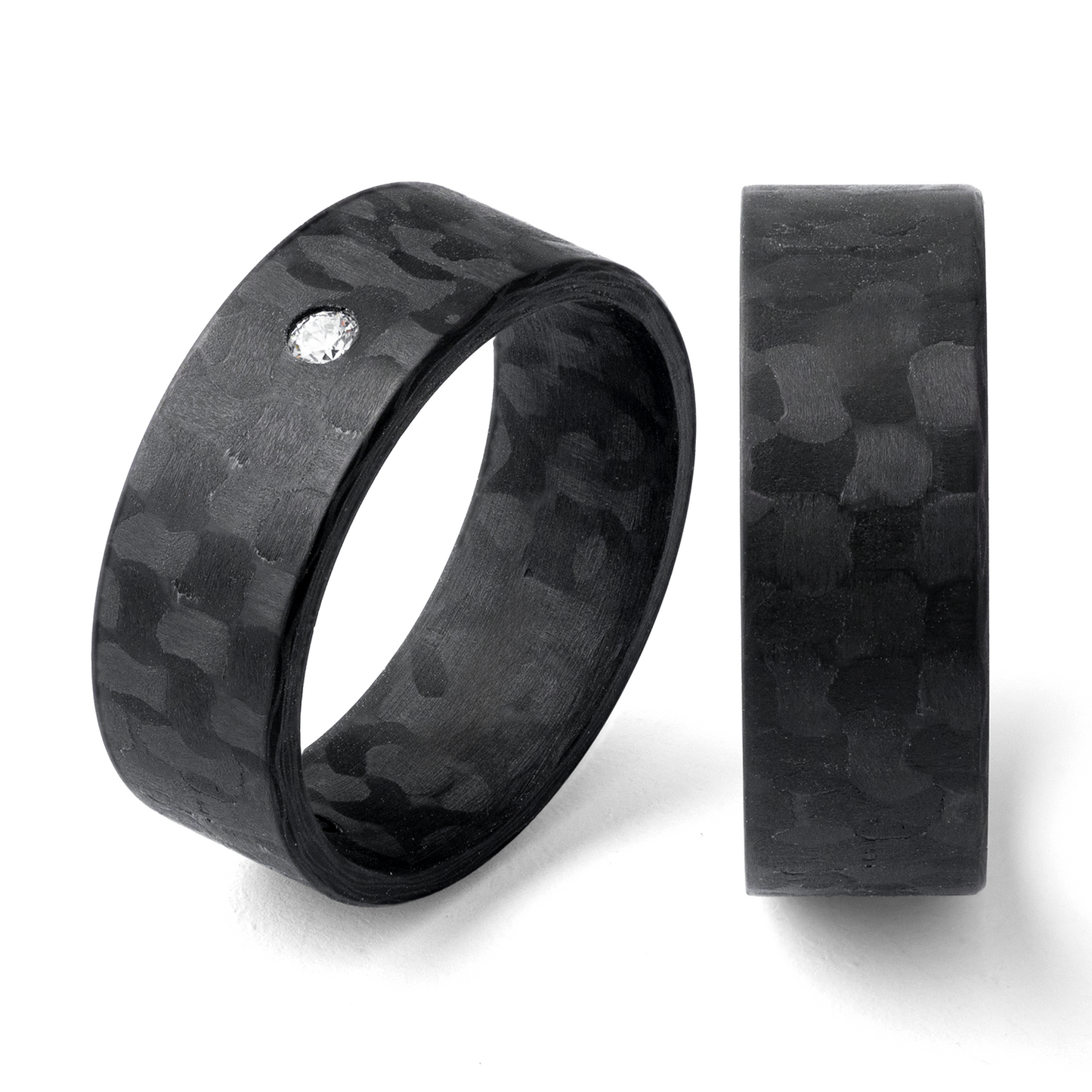 Schwarzes Karbonfaser-Ringset - seQua.Shop