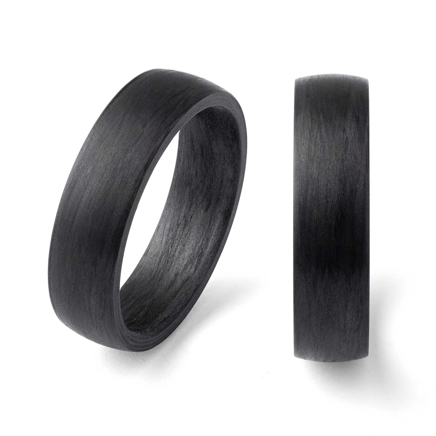 Leichtes und Langlebiges Set aus Trauringen aus Carbon für Paare