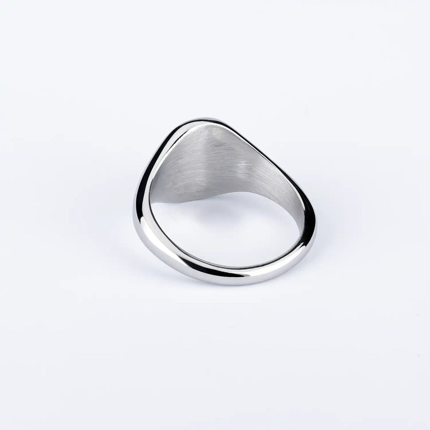 Siegelring Damen personalisiert – eleganter Damen Siegelring mit ovaler Platte aus Edelstahl 316L