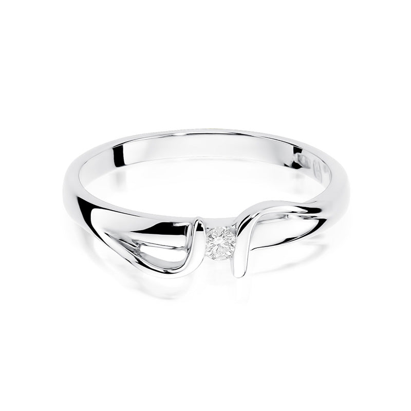Gold 585 Verlobungsring mit Diamant 0.05ct W025