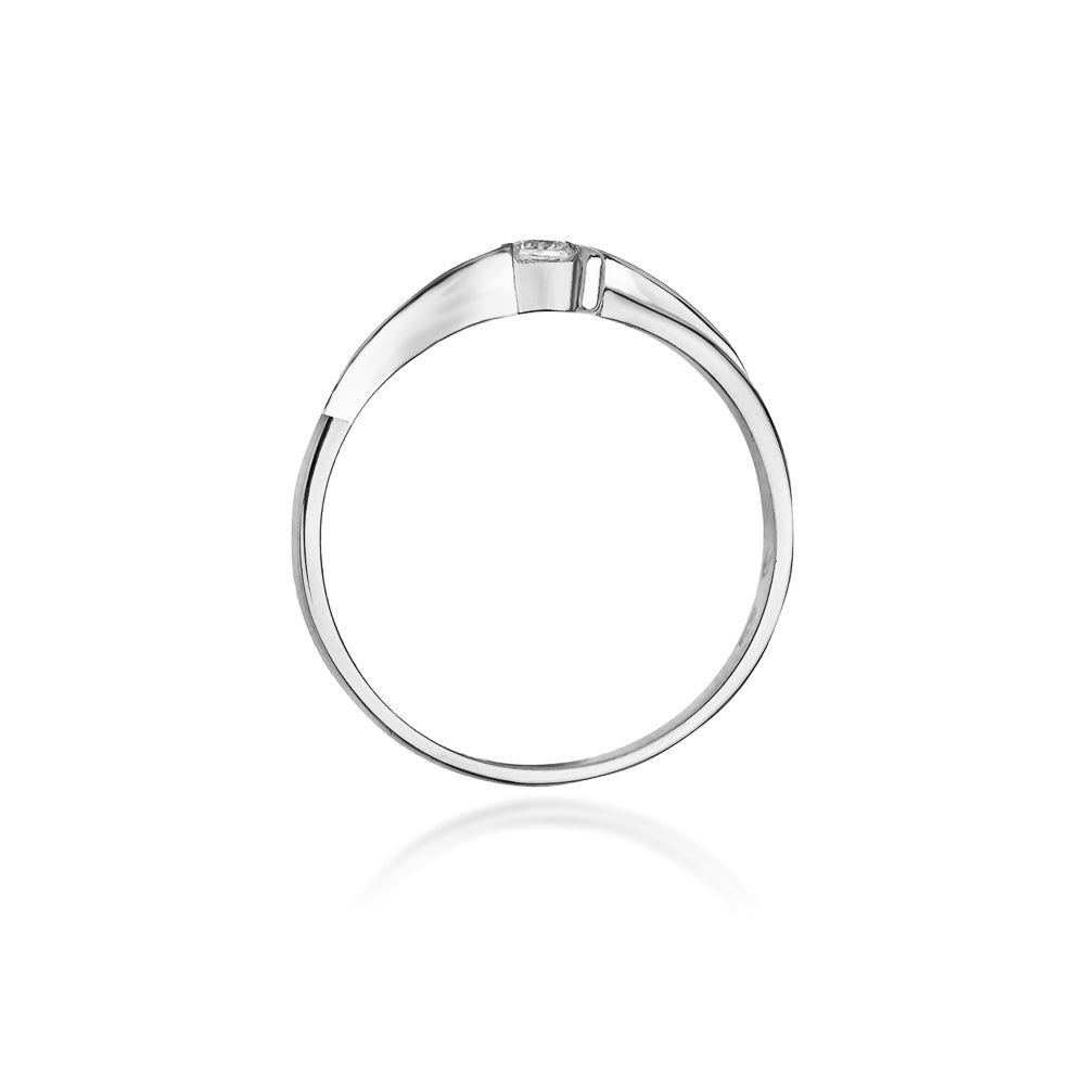 Gold 585 Verlobungsring mit Diamant 0.05ct W025