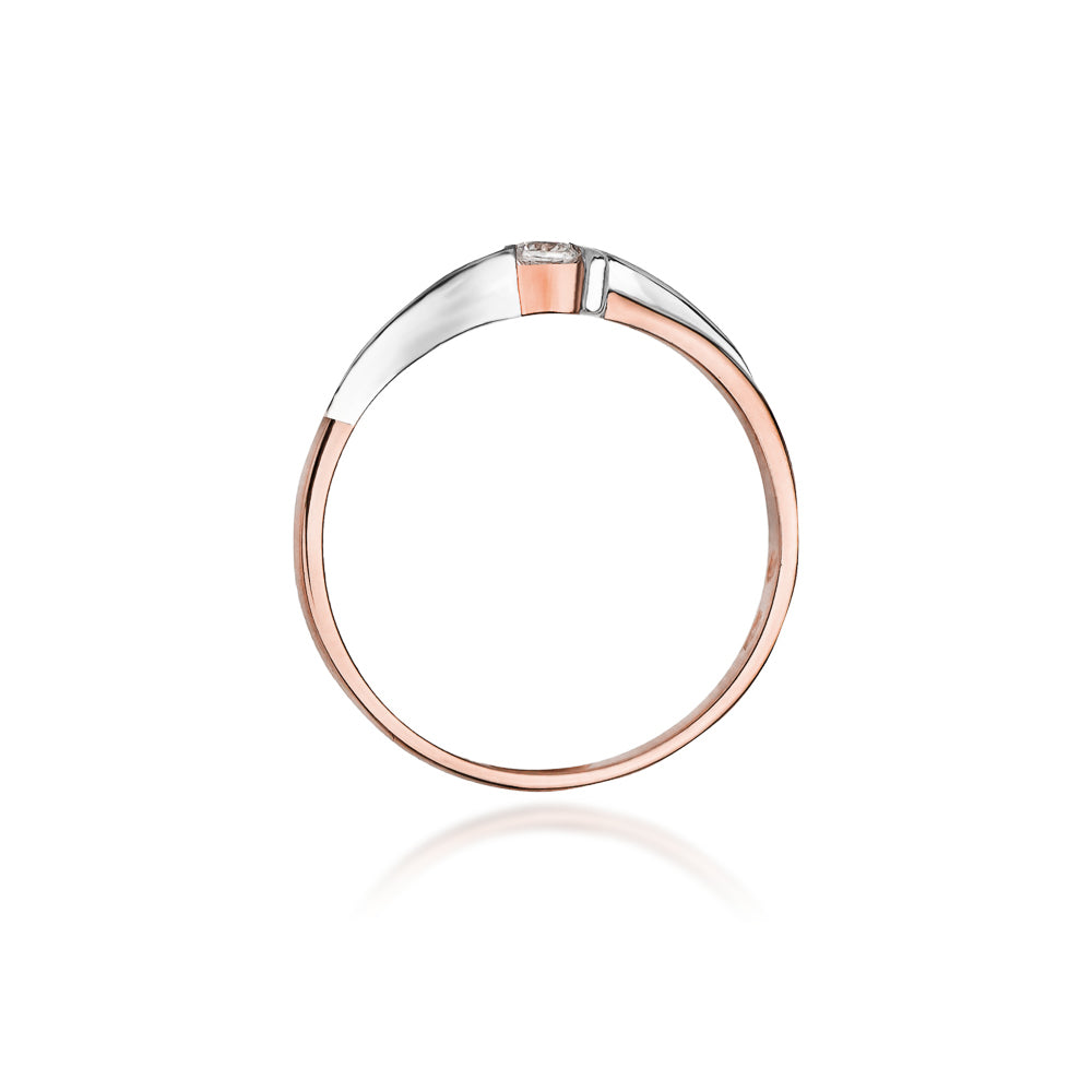 Gold 585 Verlobungsring mit Diamant 0.05ct W025