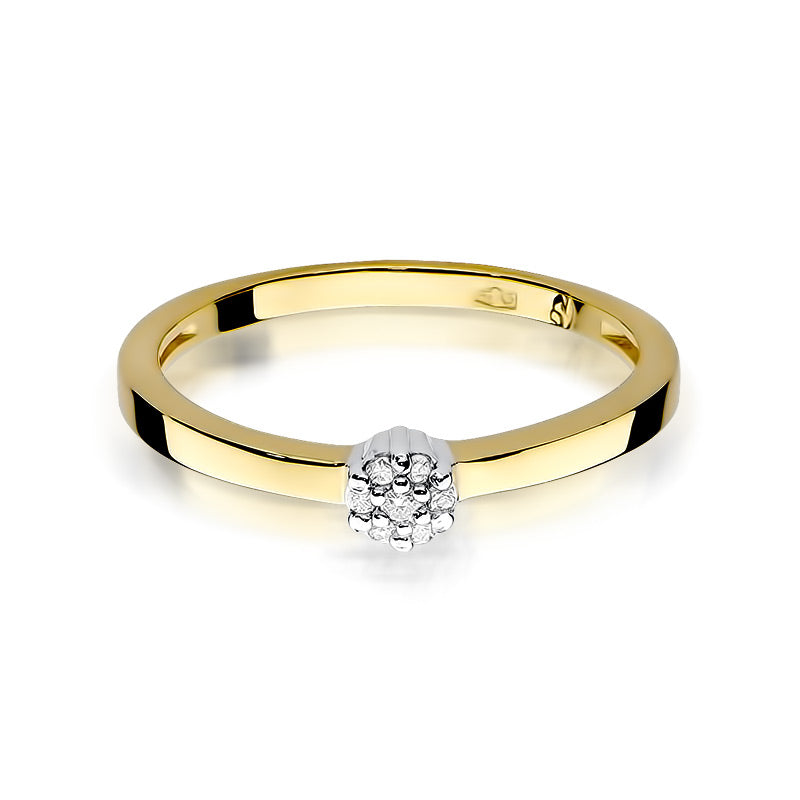 Verlobungsring, Gold 585, 7 Diamanten 0.04ct - W-100
