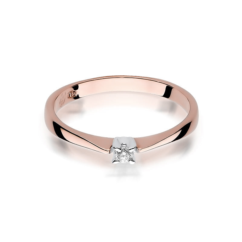 Anillo de Compromiso, Oro 585, Diamante 0.03ct - W175