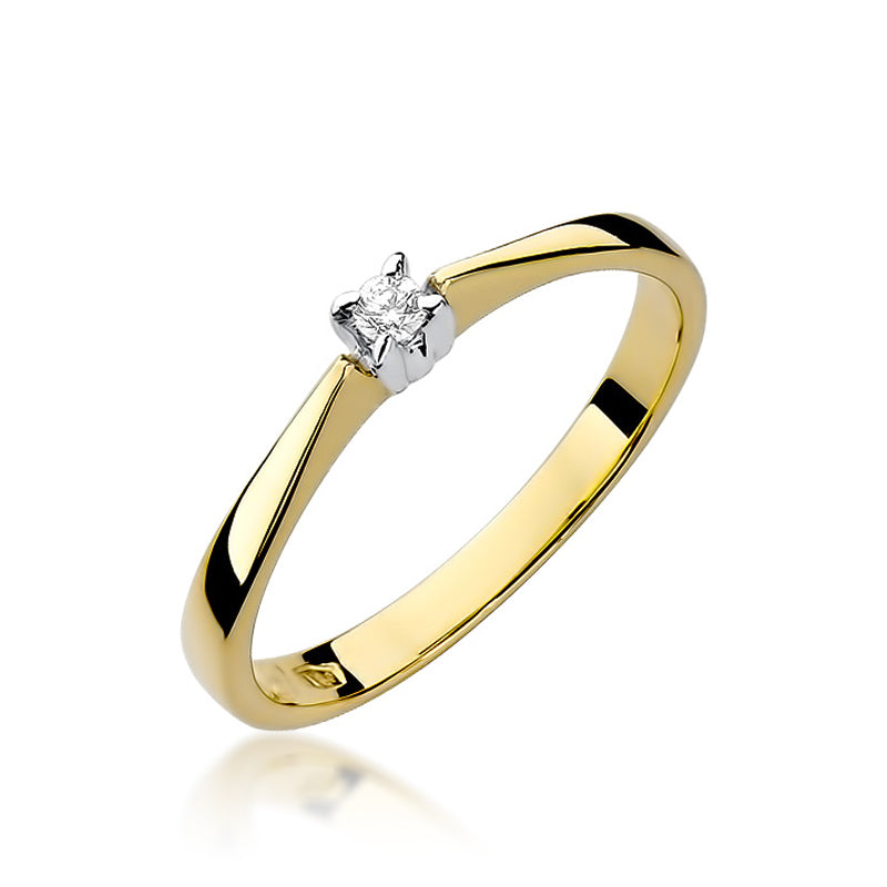 Anillo de Compromiso, Oro 585, Diamante 0.03ct - W175