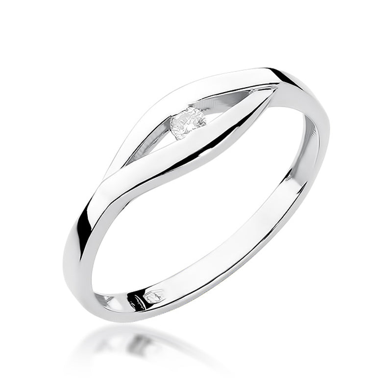 Verlobungsring in Gold 585 mit Diamant 0.04ct - W194