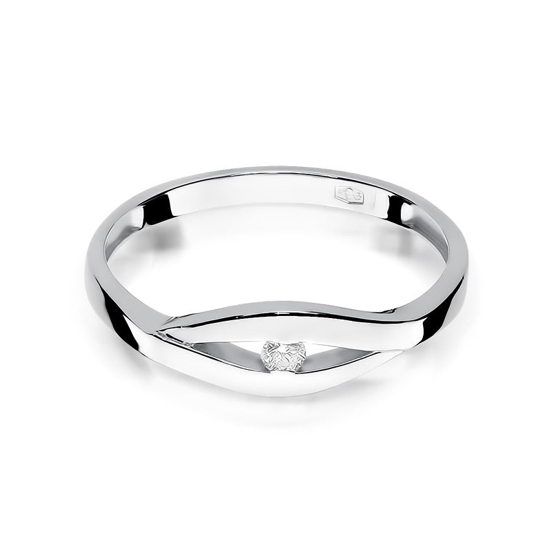 Verlobungsring in Gold 585 mit Diamant 0.04ct - W194