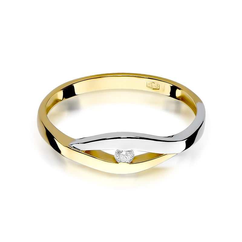 Verlobungsring in Gold 585 mit Diamant 0.04ct - W194