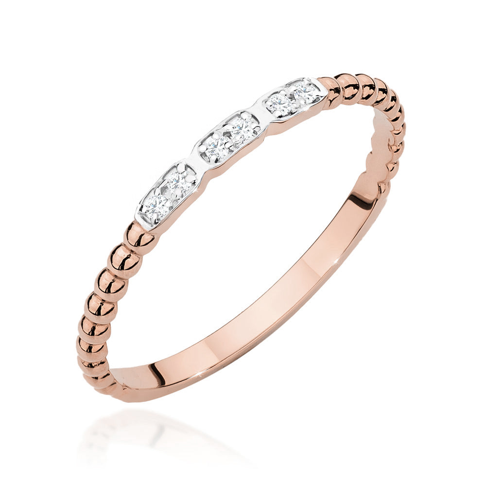 Verlobungsring, Gold 585, 6 Diamanten 0,03ct - W-479