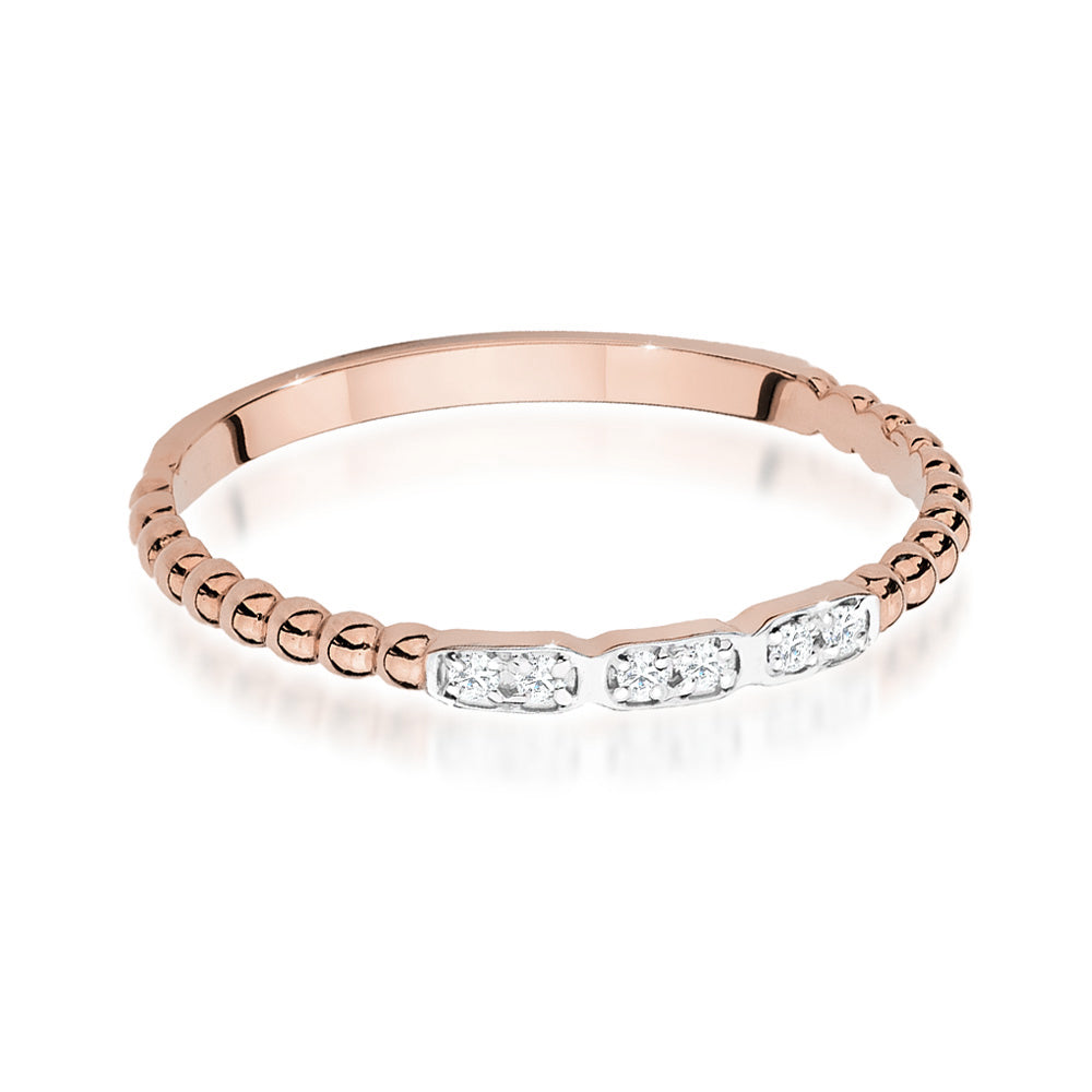 Verlobungsring, Gold 585, 6 Diamanten 0,03ct - W-479