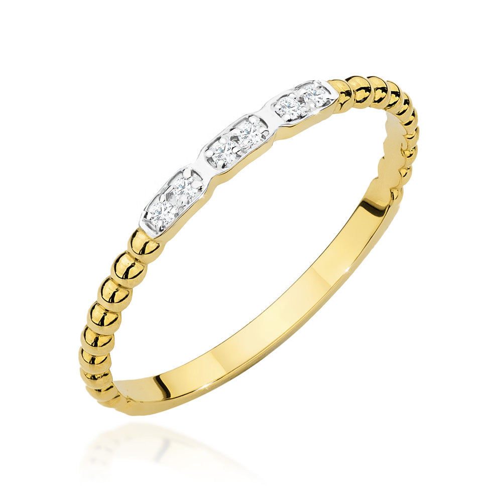 Verlobungsring, Gold 585, 6 Diamanten 0,03ct - W-479