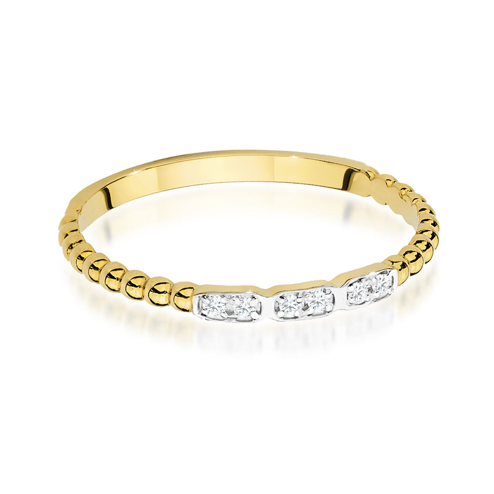 Verlobungsring, Gold 585, 6 Diamanten 0,03ct - W-479