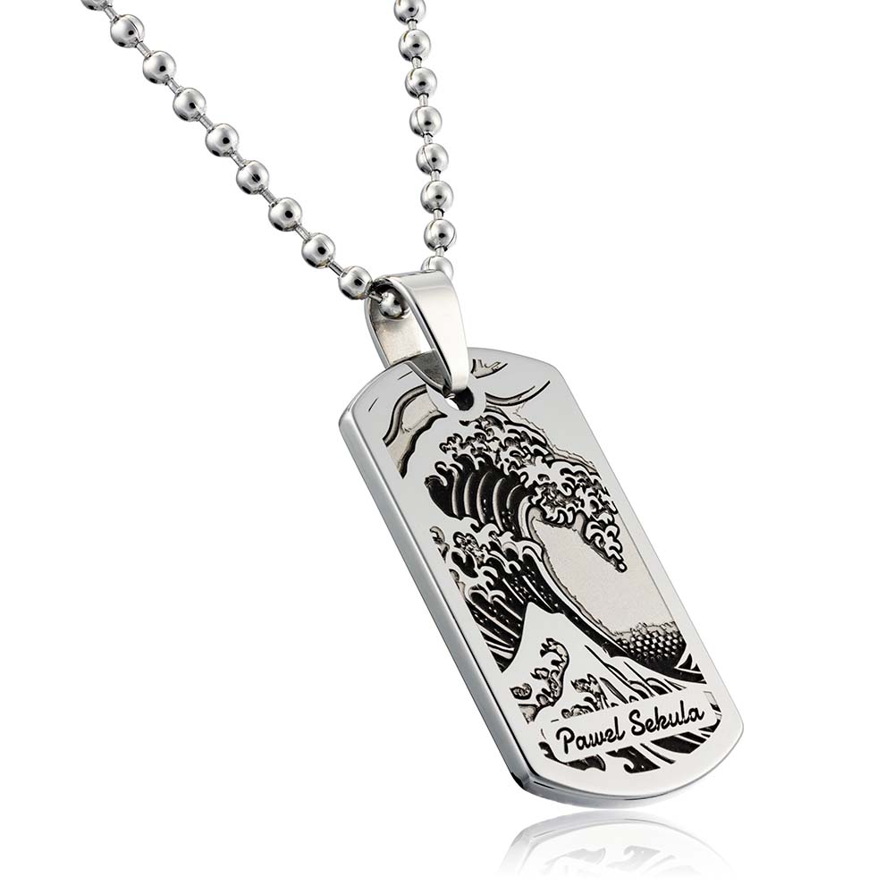 dogtag mit Tsunami Gravur - das perfekte Geschenk zum Valentinstag für einen Seemann