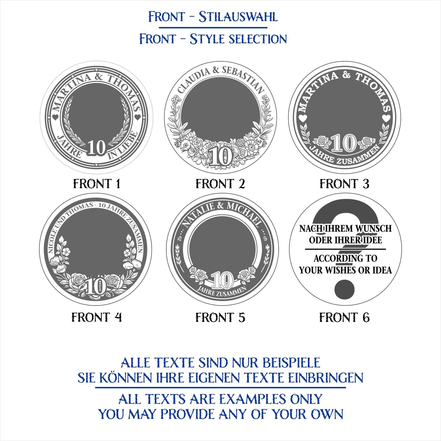 10 Year Wedding Anniversary: Personalised Anniversary Coin - seQua.Shop