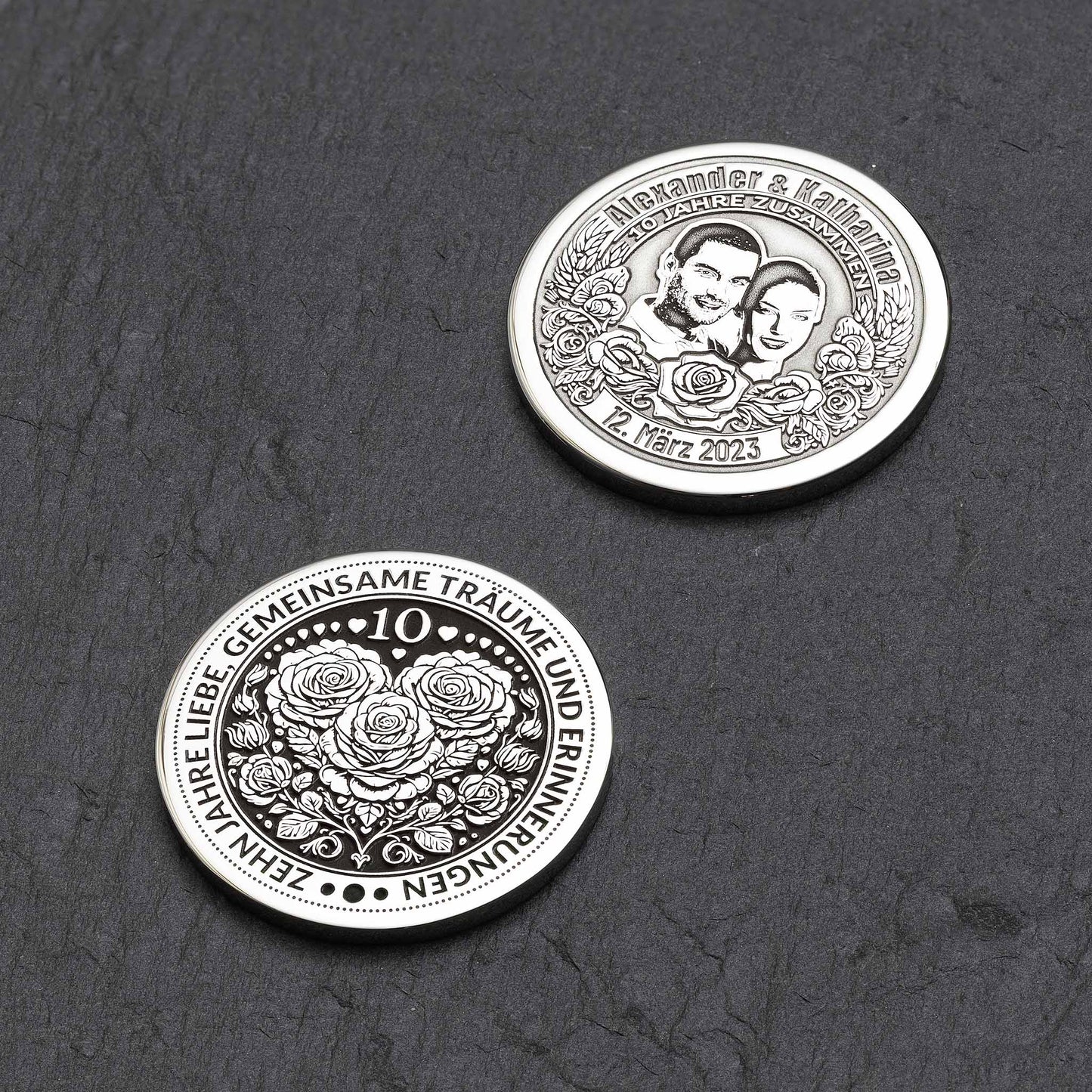 10th Wedding Anniversary Gift - Customised Coin from seQua - seQua.Shop