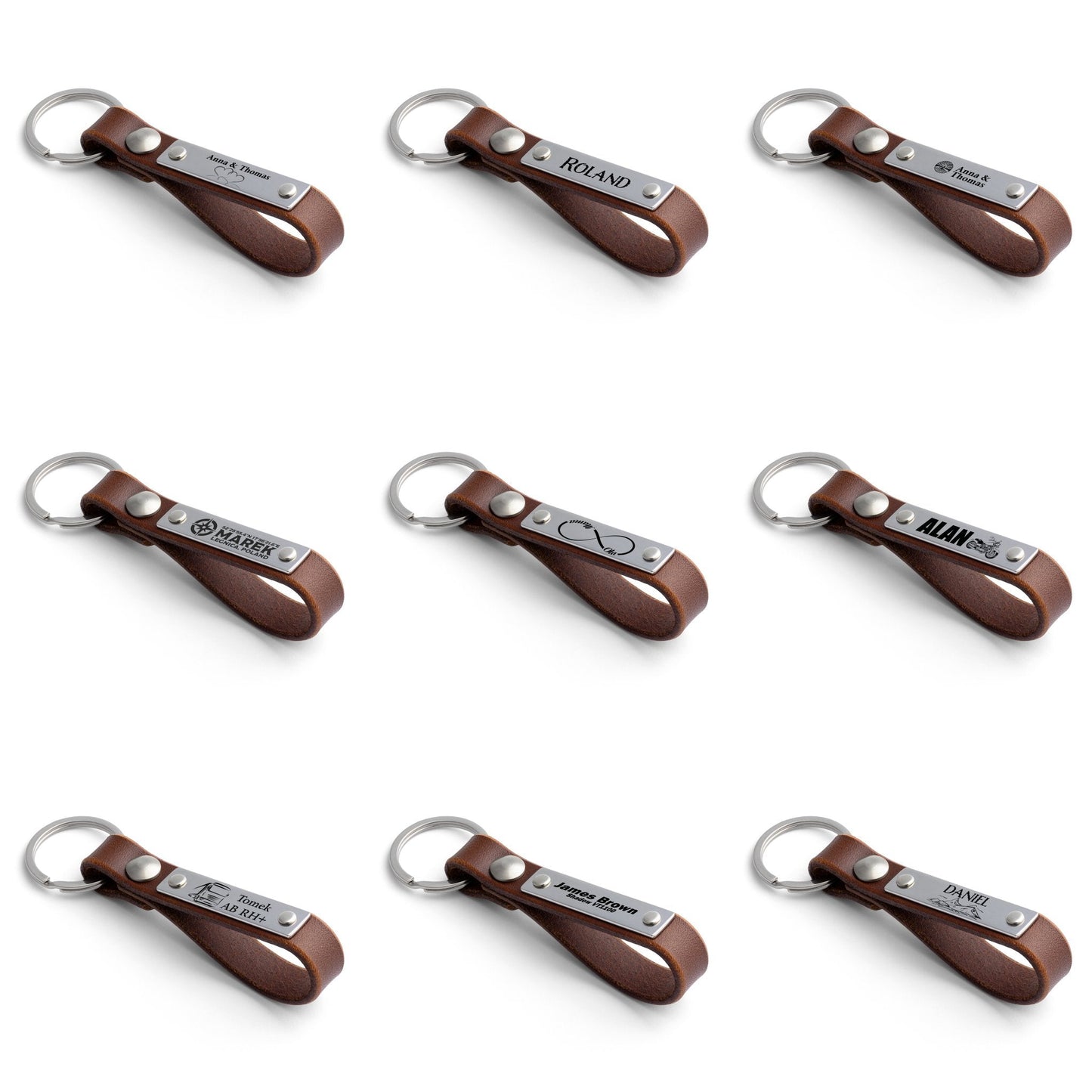 Chestnut Brown Keyring: Personalise Your Keys - seQua.Shop