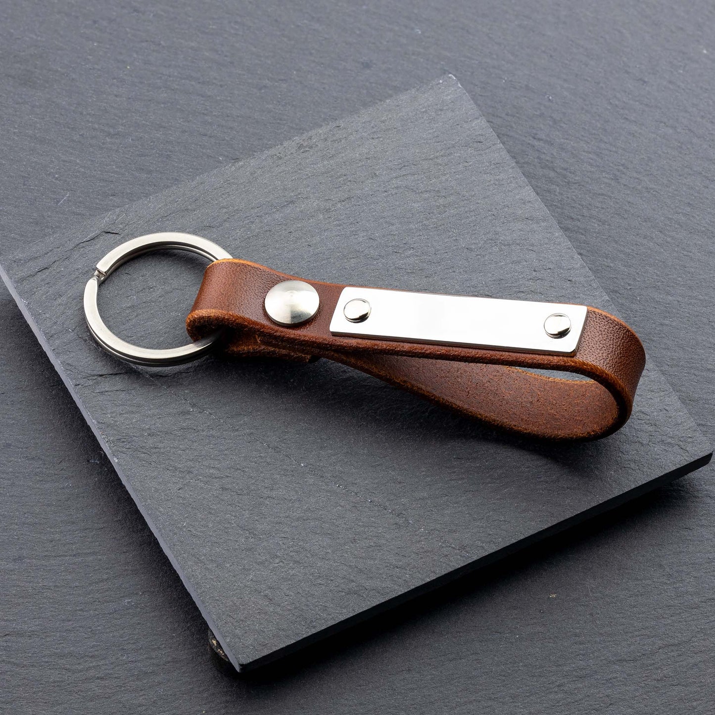 Chestnut Brown Keyring: Personalise Your Keys - seQua.Shop