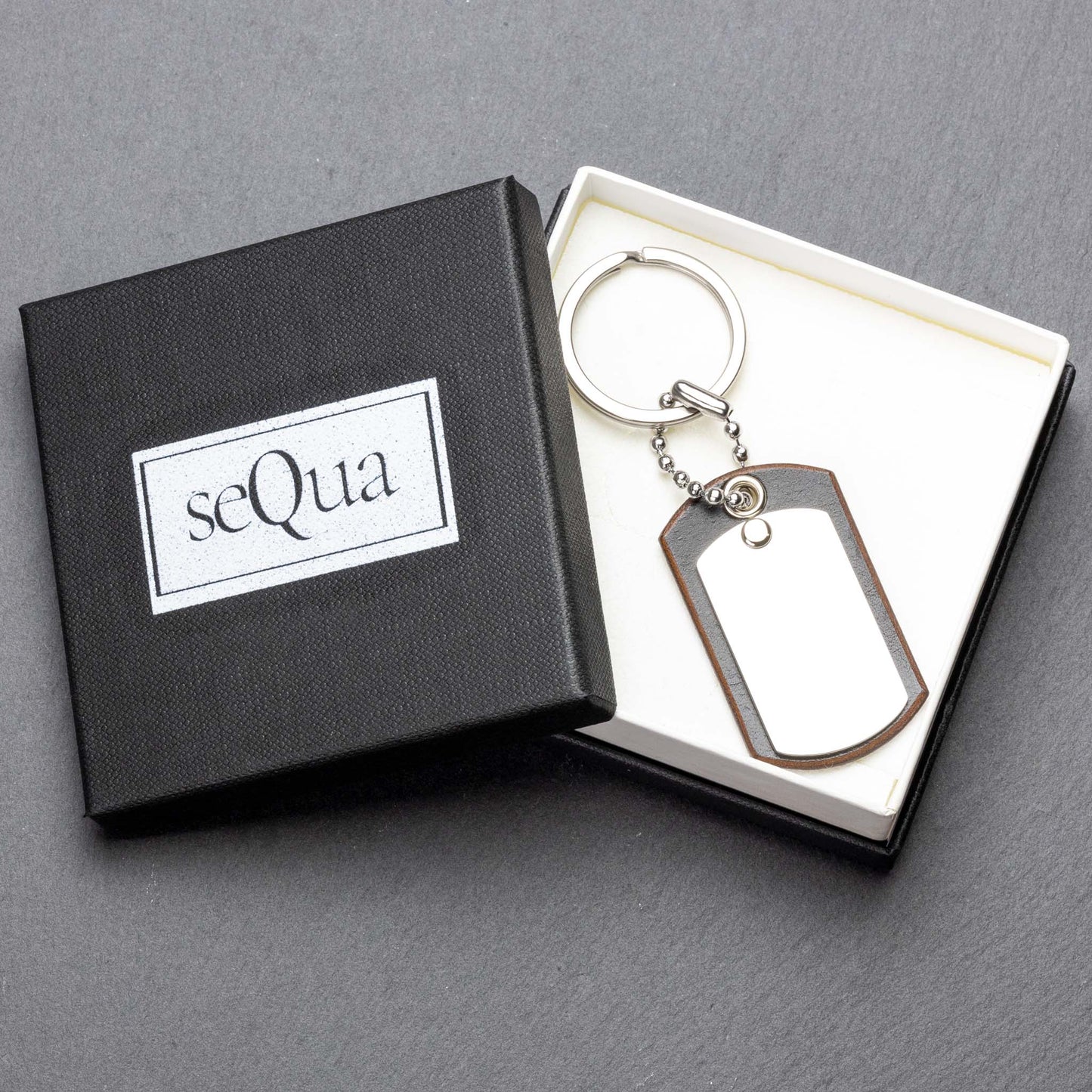 Chocolate Brown Personalised Keyring from seQua - seQua.Shop