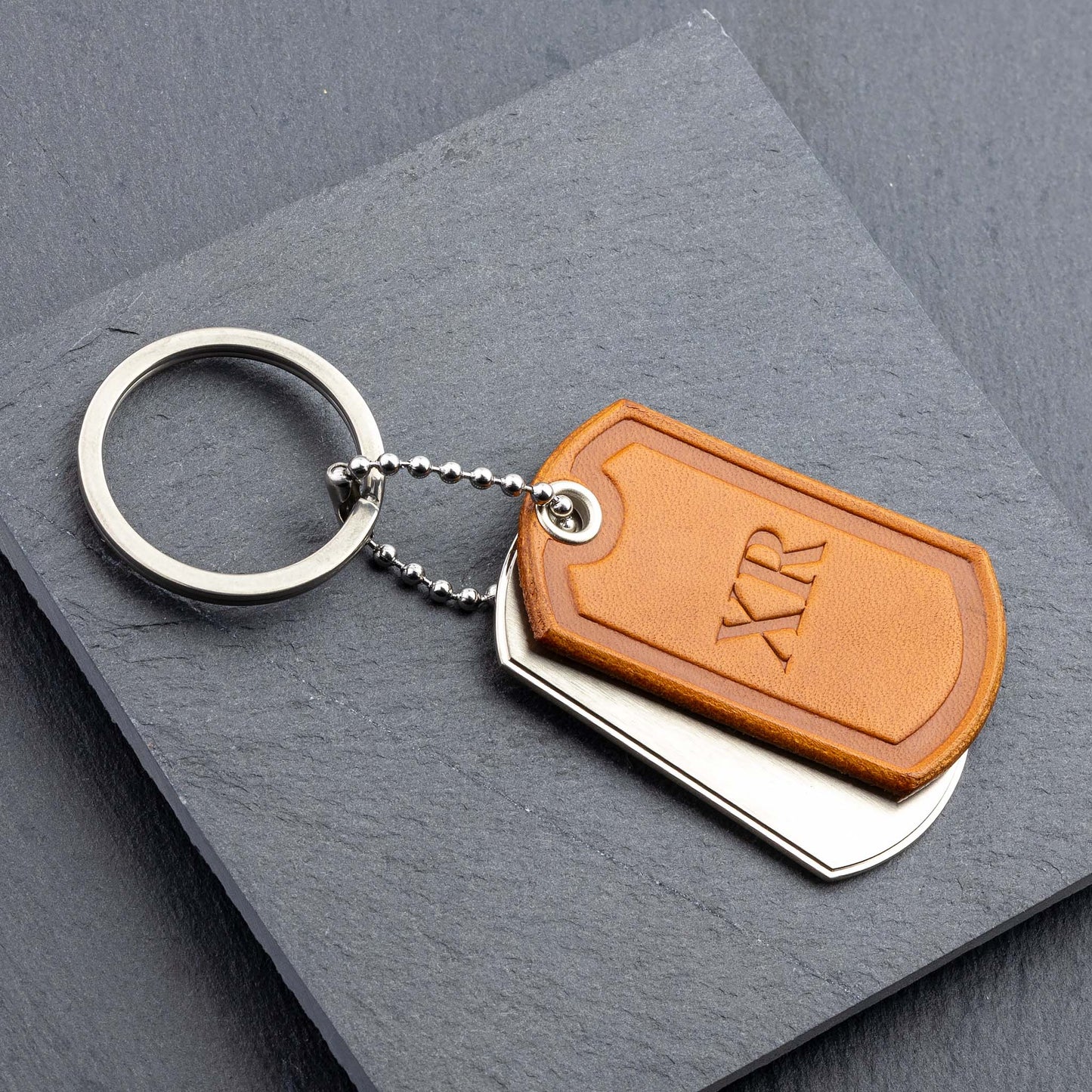 Cognac Leather Keyring: A Dash of Luxury for Your Pockets - seQua.Shop