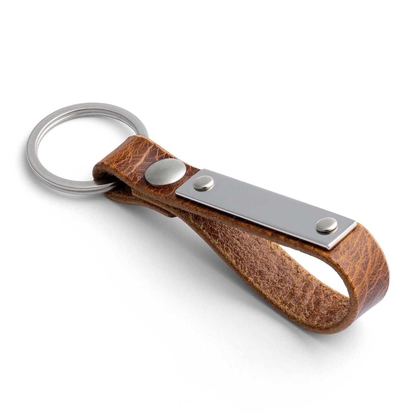 Custom Badalassi Carlo Cognac Leather Keyring - seQua.Shop