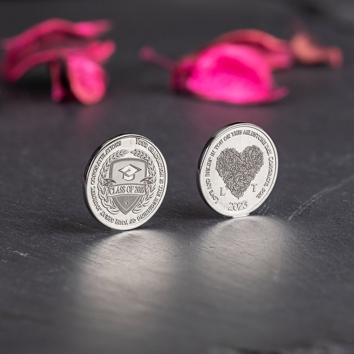 Custom Graduation Coin | Personalized Engraved Keepsake Gift | Custom Token | Personalized Steel Coin - seQua.Shop