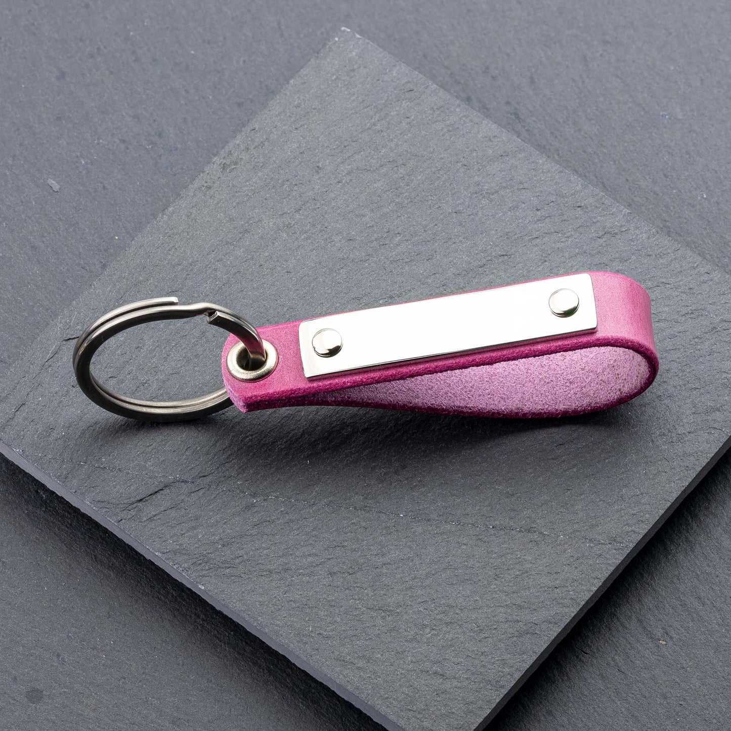 Schlüsselanhänger rosa Leder