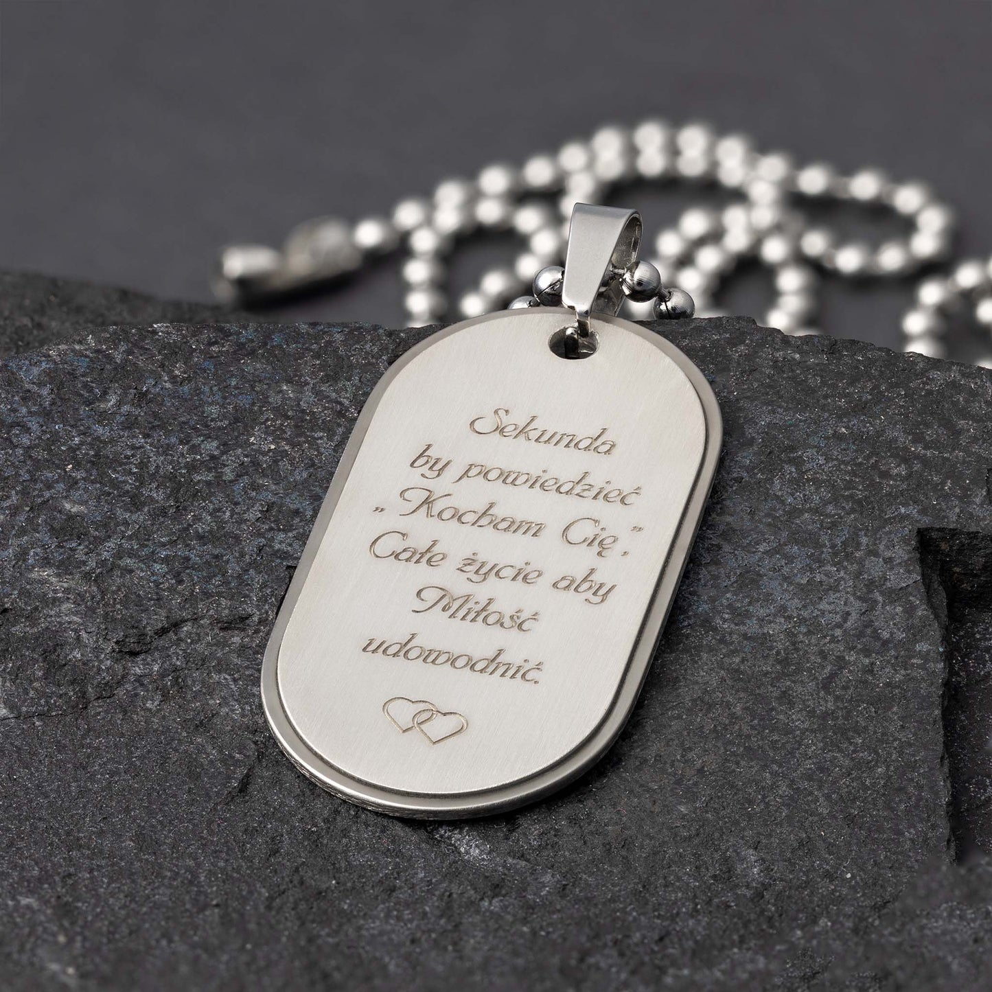 Titan und Silber Dog Tag