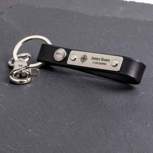 Elegante personalisierte Schlüsselanhänger aus Leder