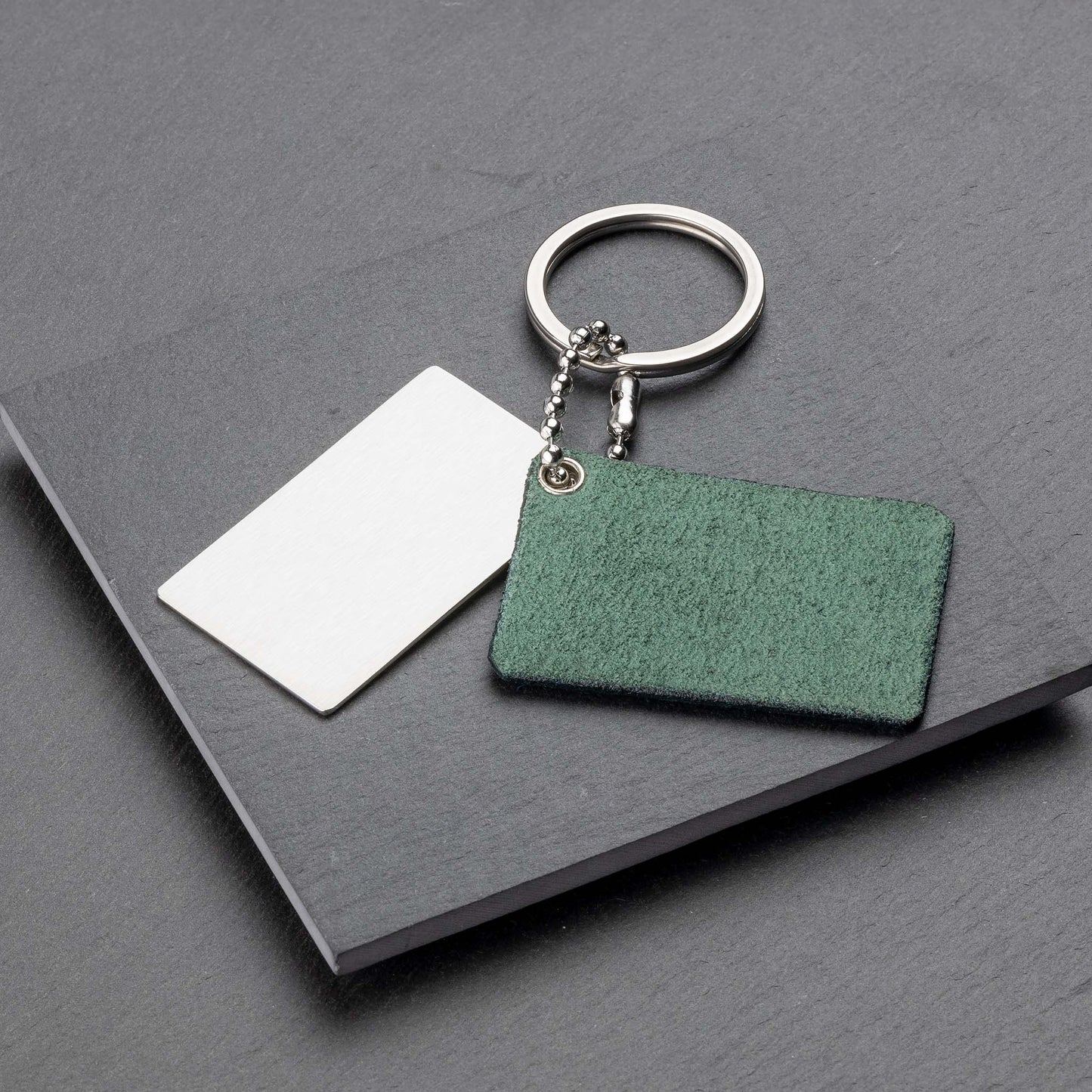 Exclusive Forest Green Leather Keyring - seQua.Shop