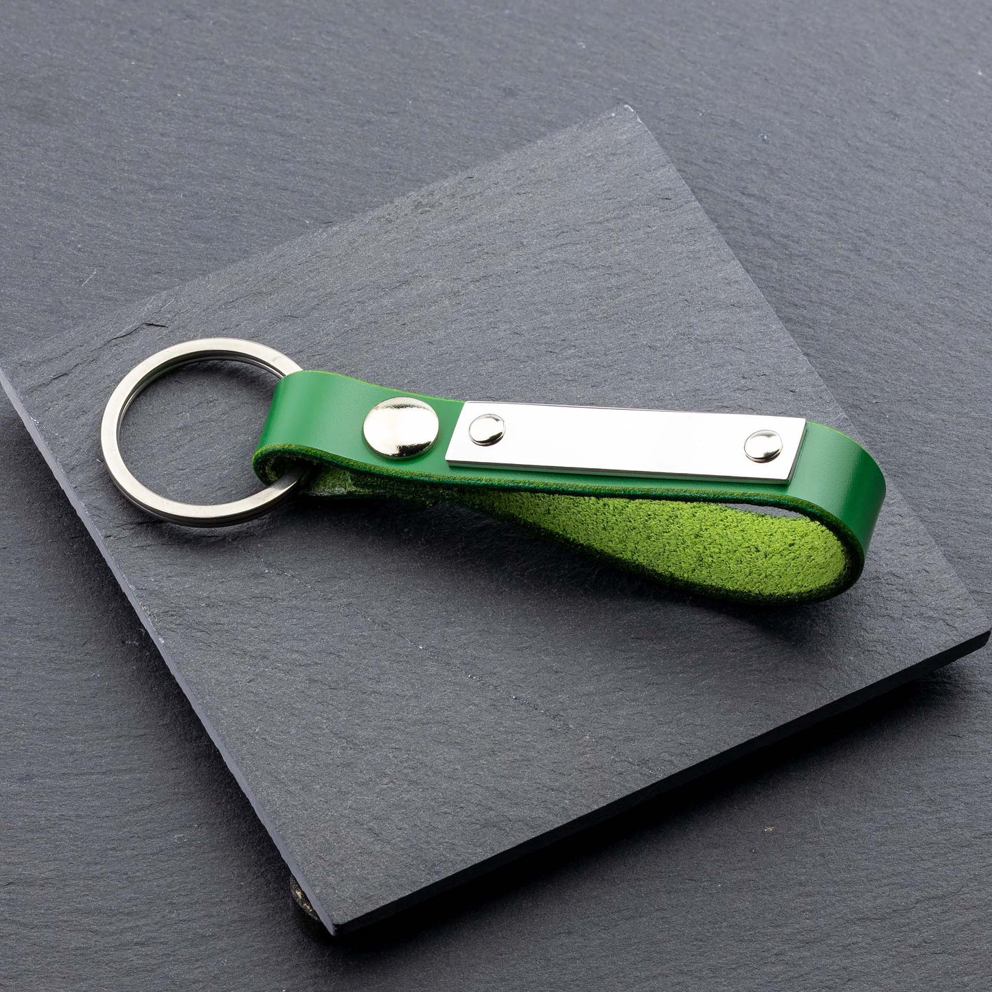grün leder Schlüsselanhänger - seQua.Shop