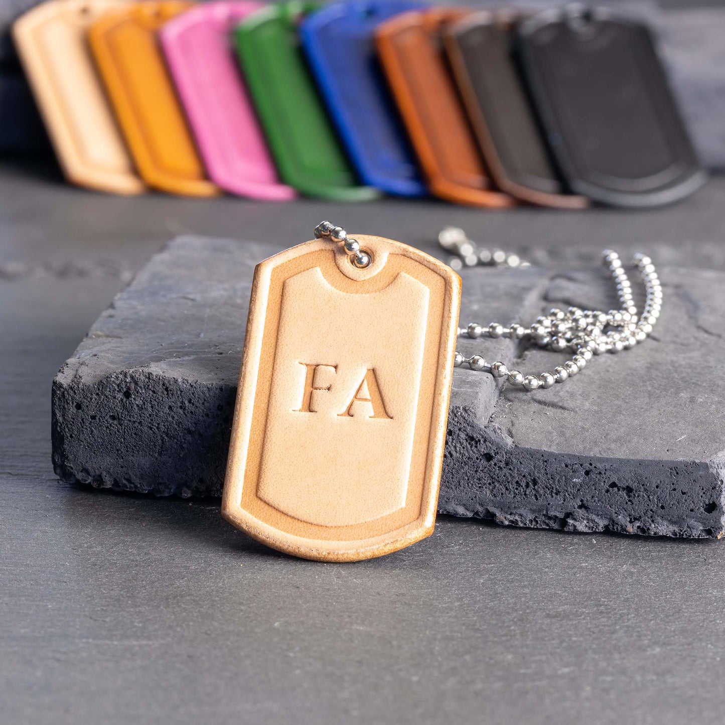 Leather Dog Tag Necklace - Personalized Excellence in Every Detail - seQua.Shop