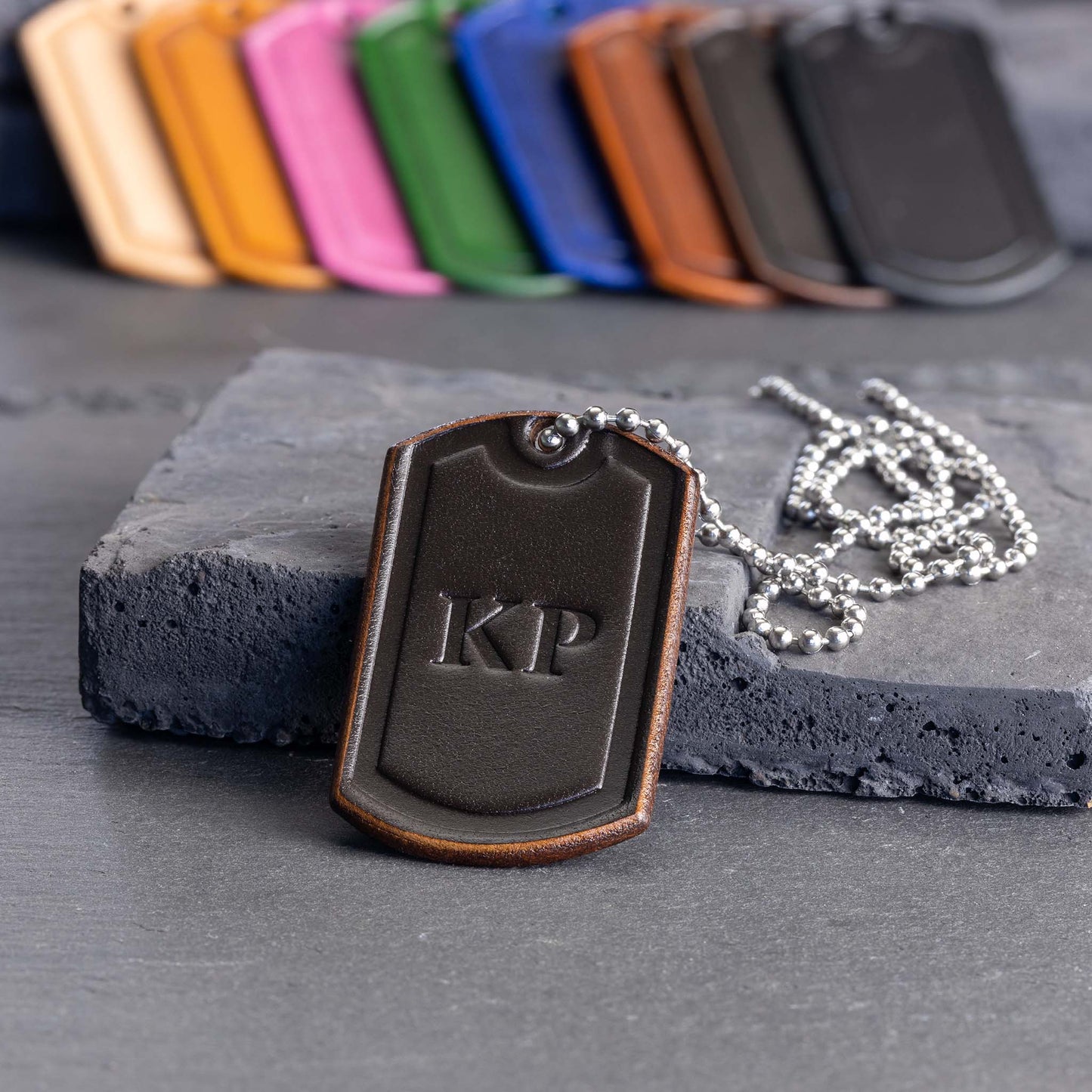 Leather Dog Tag Necklace - Personalized Excellence in Every Detail - seQua.Shop