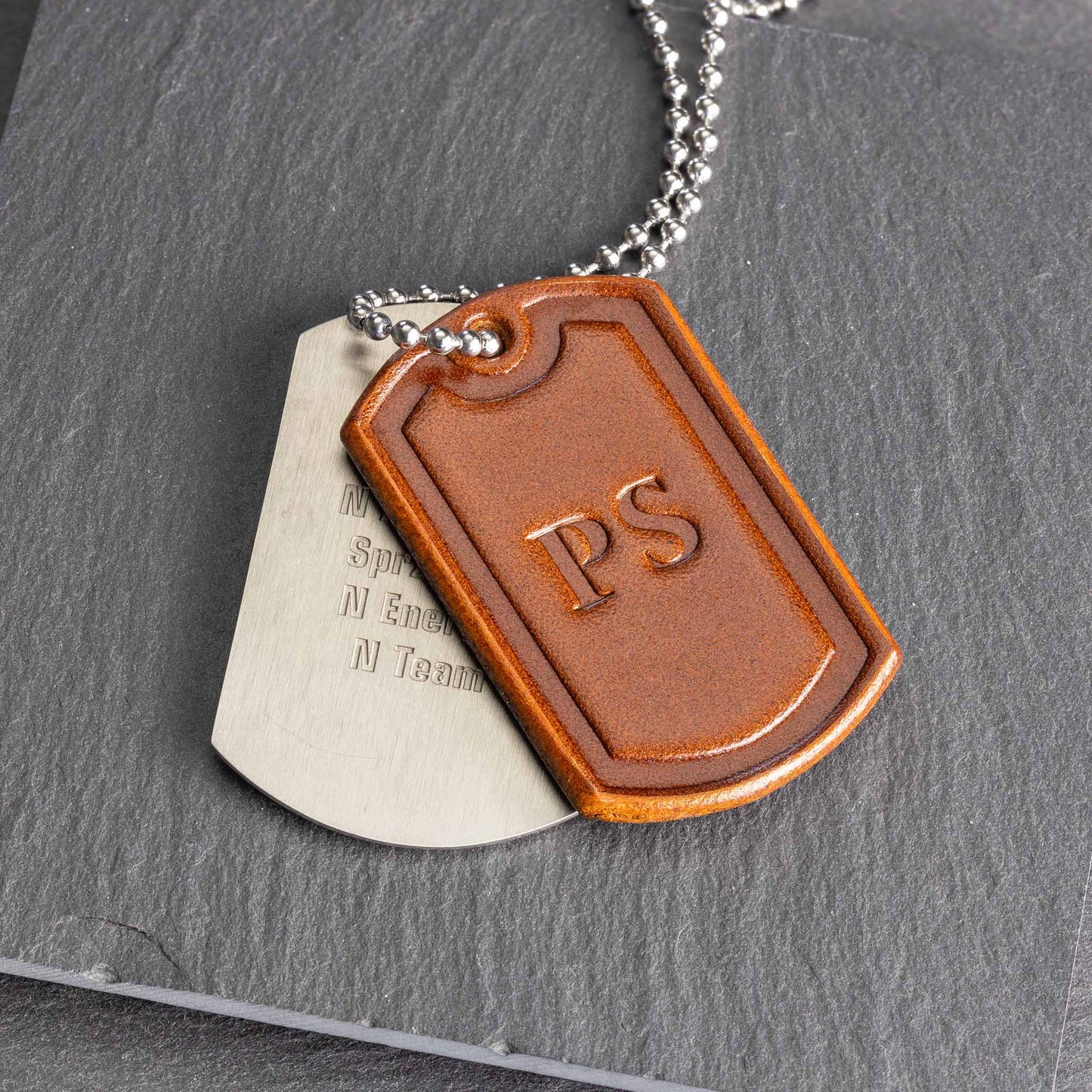 Leather Dog Tag Necklace - Personalized Excellence in Every Detail - seQua.Shop