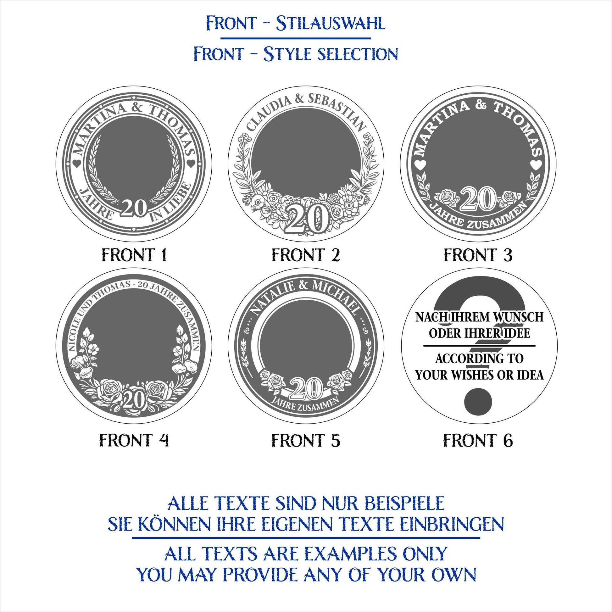 Personalised Anniversary Coin: The Perfect Gift for 20th Wedding Anniversary - seQua.Shop