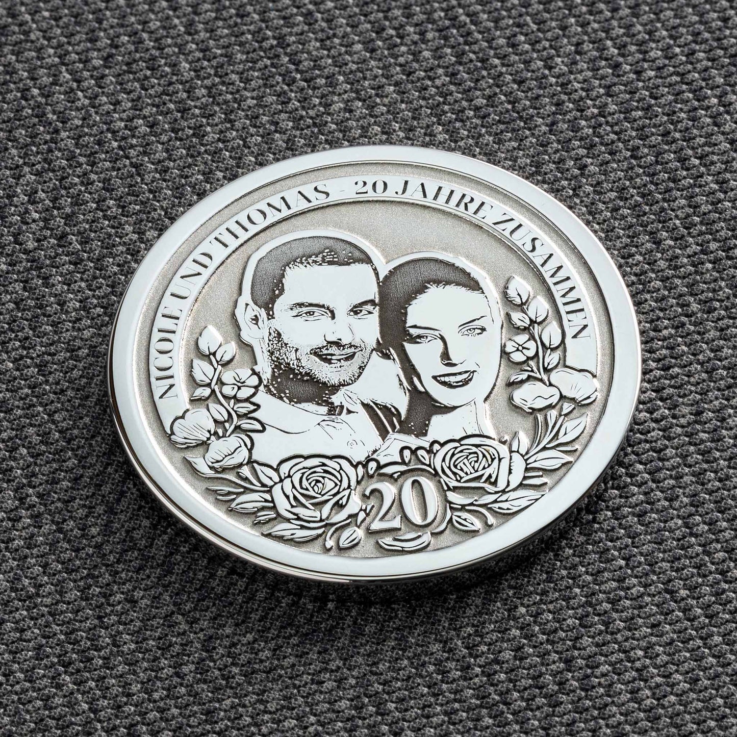 20 Hochzeitstag Personalisierte Münze