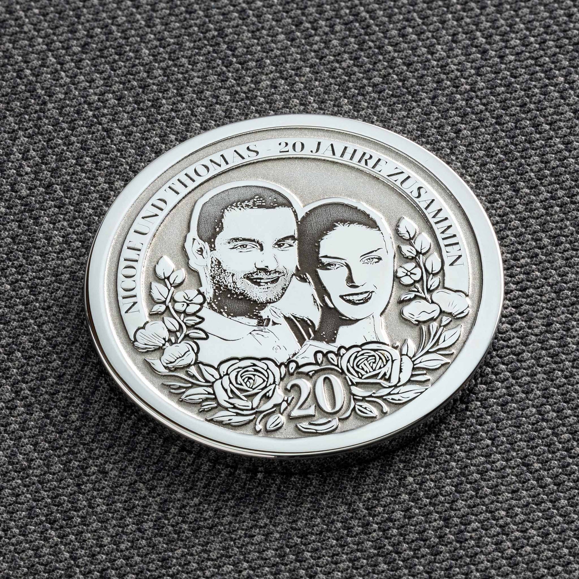 20 Hochzeitstag Personalisierte Münze