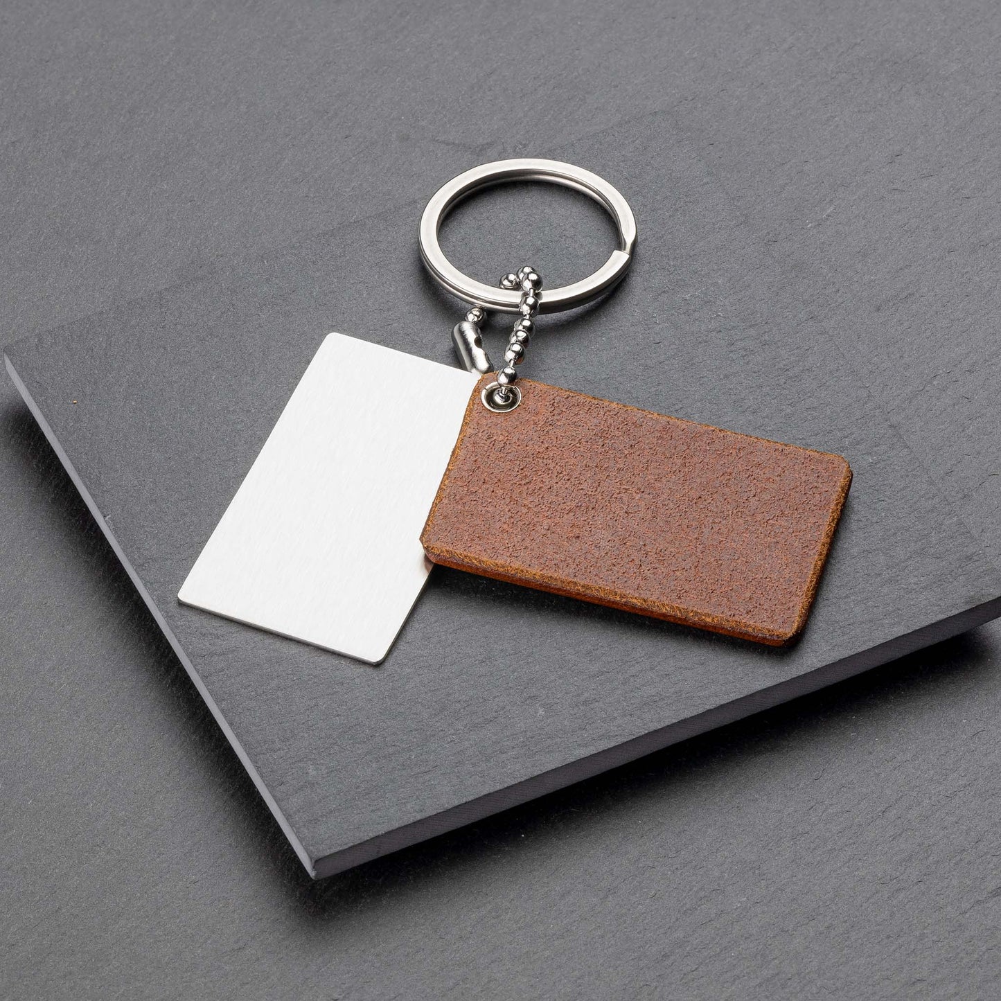 Personalised Chestnut Leather Keyring by seQua - seQua.Shop