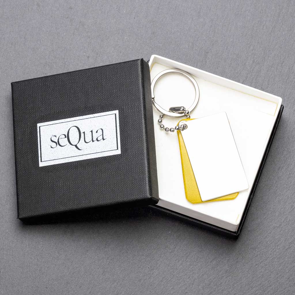 Personalised Keyring in Royal Yellow - seQua.Shop