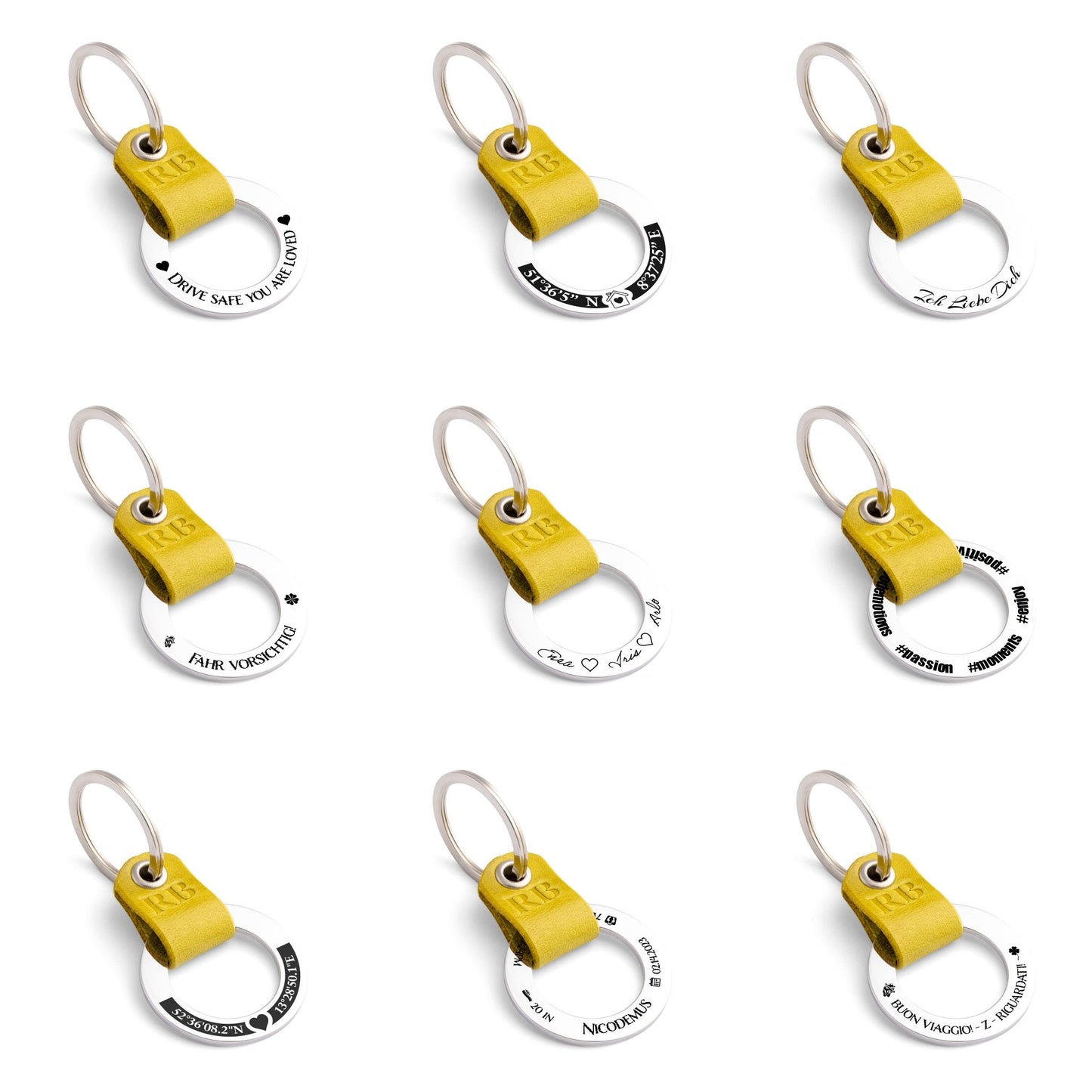 Schlüsselanhänger Gelb mit höchster Präzision gefertigt - seQua.Shop